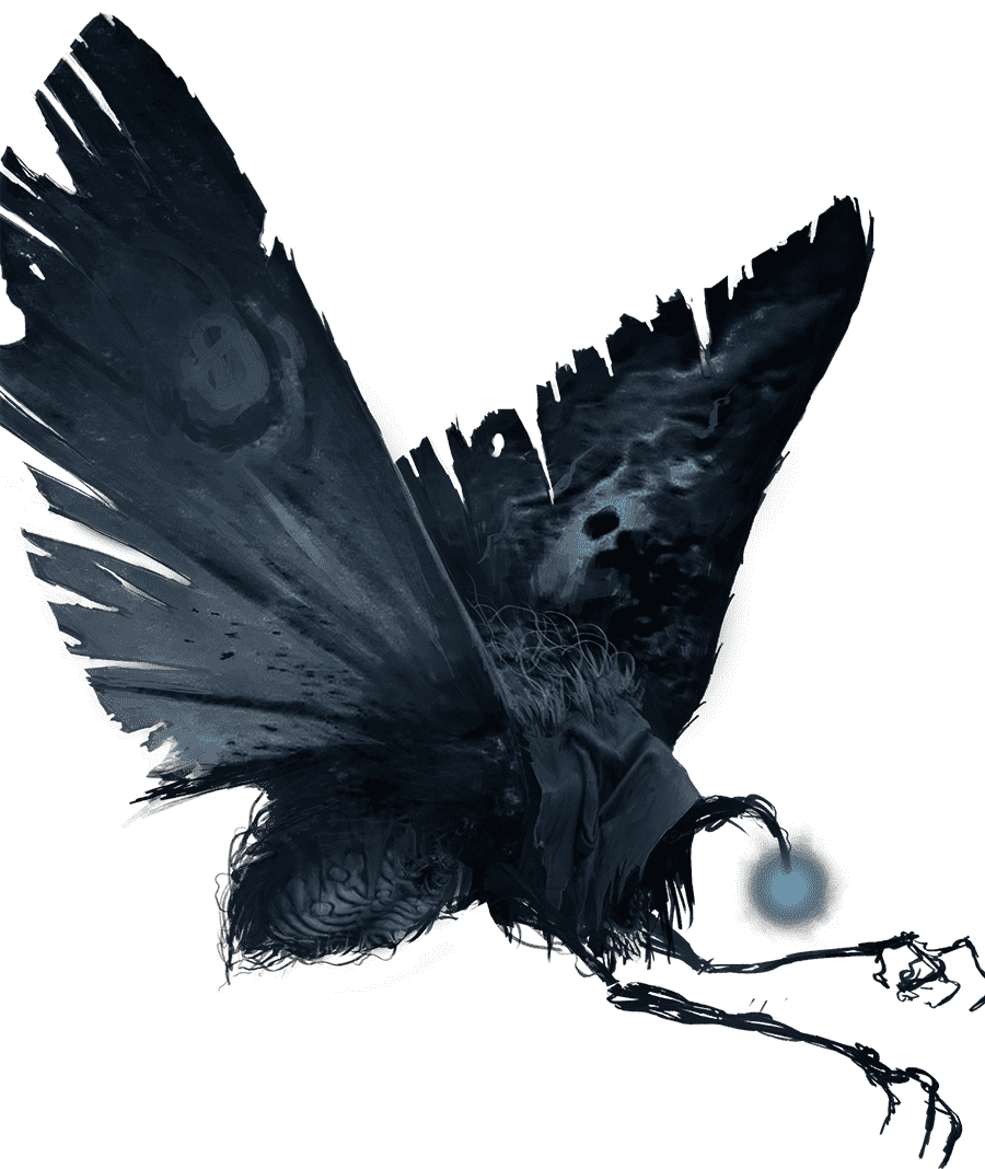 A corrupted flying creature with a lantern like limb attracting those mesmerized by its bright light for them to lead to certain doom in the world of The Lords of the Fallen